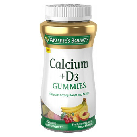 Calcium + Vitamin D3 Gummies 70 Count by Nature's Bounty