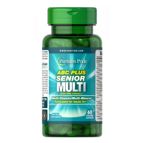 ABC Plus Senior Multivitamin Multi-Mineral Formula with Zinc 60 Caplets by Puritan's Pride