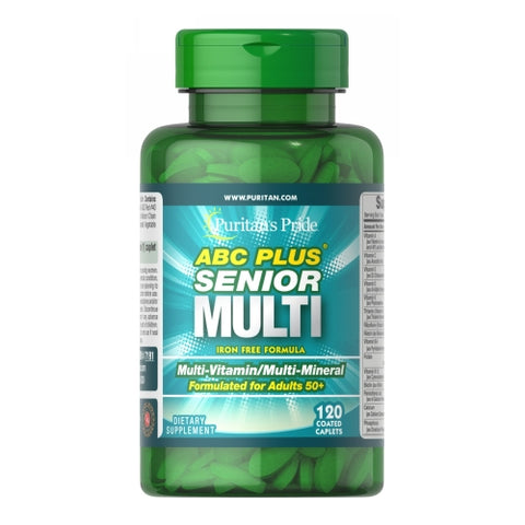 ABC Plus Senior Multivitamin Multi-Mineral Formula with Zinc 120 Caplets by Puritan's Pride