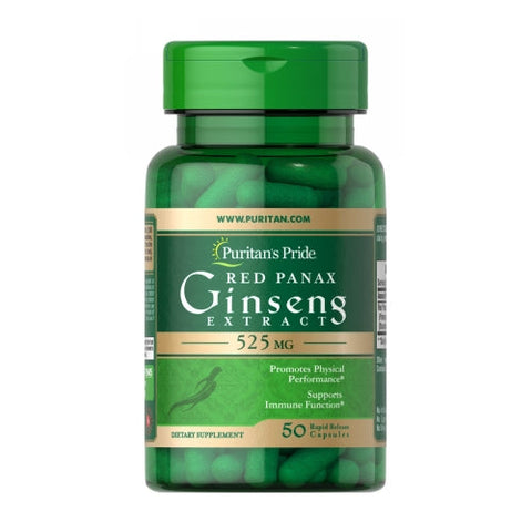 Puritan's Pride, Red Panax Ginseng Extract, 525 mg, 50 Capsules Puritan's Pride