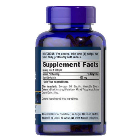 Puritan's Pride, Alpha Lipoic Acid, 300 mg, 120 Softgels Puritan's Pride
