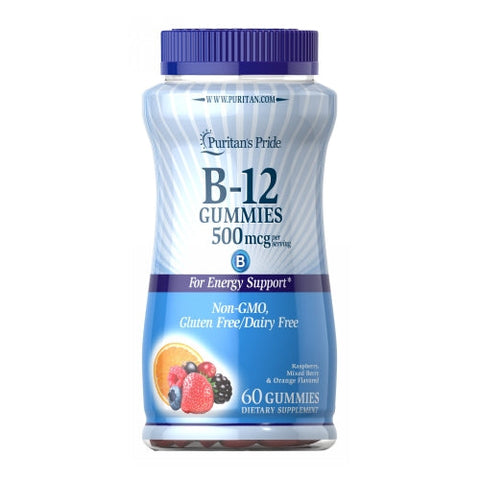 Puritan's Pride, Vitamin B12 Gummies 500 mcg, 60 Gummies Puritan's Pride