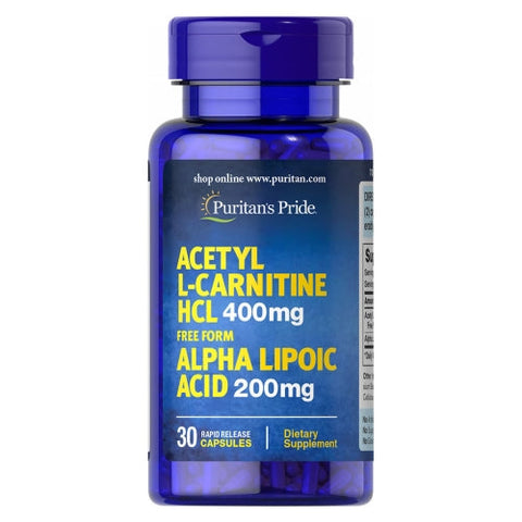 Puritan's Pride, Acetyl L-Carnitine with Alpha Lipoic Acid, 30 Capsules Puritan's Pride