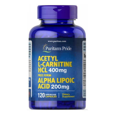 Puritan's Pride, Acetyl L-Carnitine with Alpha Lipoic Acid, 120 Capsules Puritan's Pride
