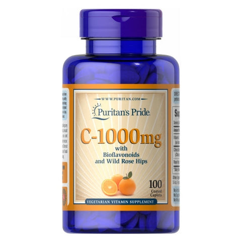 Puritan's Pride, Vitamin C with Bioflavonoids & Rose Hips, 1000 mg, 100 Caplets Puritan's Pride