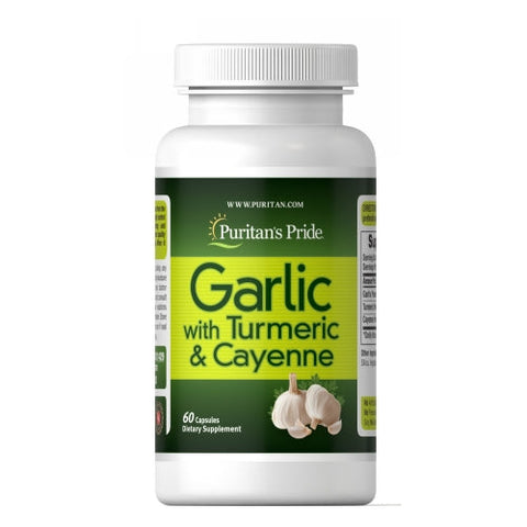 Puritan's Pride, Garlic with Turmeric & Cayenne, 6000 mg, 60 Capsules Puritan's Pride