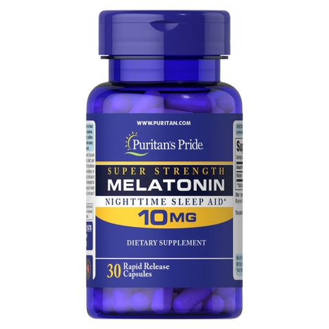 Melatonin Trial Size 30 Rapid Release Capsules by Puritan's Pride