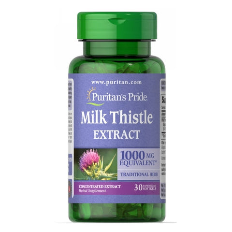 Puritan's Pride, Milk Thistle Extract (Silymarin), 1000 mg, 30 Softgels Puritan's Pride