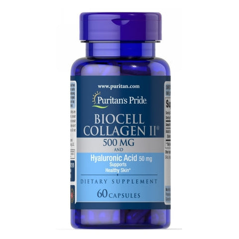 Puritan's Pride, Biocell Collagen II and Hyaluronic Acid, 60 Capsules Puritan's Pride