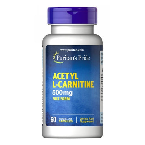 Puritan's Pride, Acetyl L-Carnitine, 500 mg, 60 Capsules Puritan's Pride