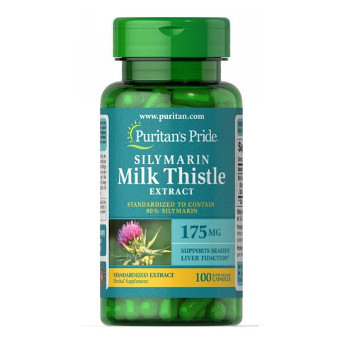 Puritan's Pride, Milk Thistle Standardized (Silymarin), 175 mg, 100 Capsules Puritan's Pride