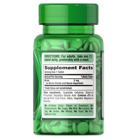 Puritan's Pride, Boron, 3 mg, 100 Tablets Puritan's Pride