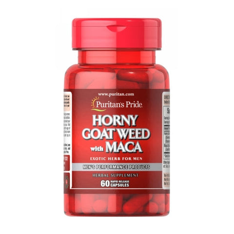 Puritan's Pride, Horny Goat Weed with Maca, 60 Rapid Release Capsules Puritan's Pride