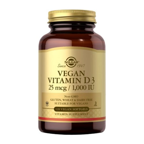 Solgar, Vegan Vitamin D3, 25 mcg, 120 Softgels Solgar