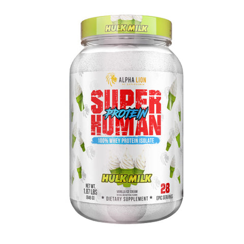 Alpha Lion, Superhuman Protein, Hulk Milk Vanilla Ice Cream 1.87 Lbs Alpha Lion