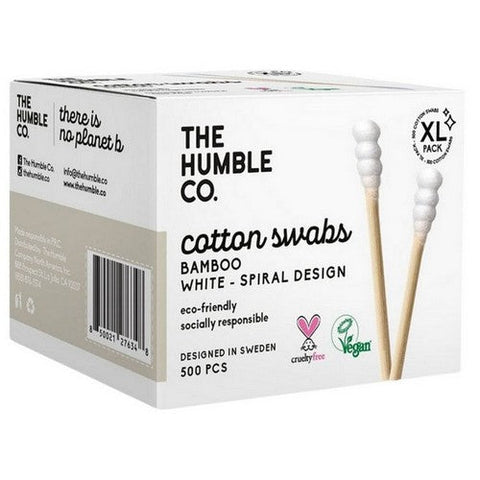 The Humble Co, Cotton Swabs White Spiral, 500 Counts The Humble Co