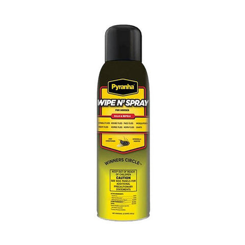 Pyranha, Pyranha Wipe N' Spray Fly Spray for Horses BOV Spray, 15 Oz Pyranha