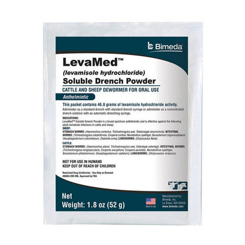 Bimeda, LevaMed Cattle and Sheep Dewormer Soluble Drench, 1.8 Oz Bimeda