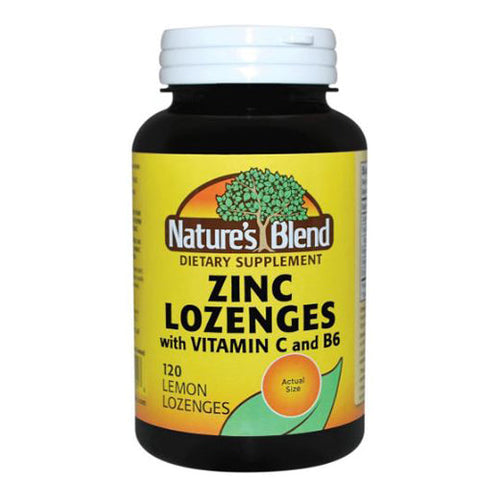 Nature's Blend, Zinc With Vitamin C And B6 Lemon Flavor, 120 Count Nature's Blend