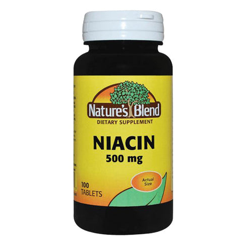 Nature's Blend, Niacin, 500 mg, 100 Tabs Nature's Blend