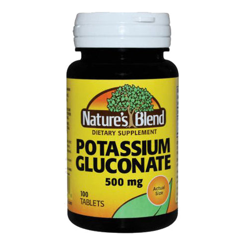 Nature's Blend, Potassium Gluconate, 500 mg, 100 Tabs Nature's Blend