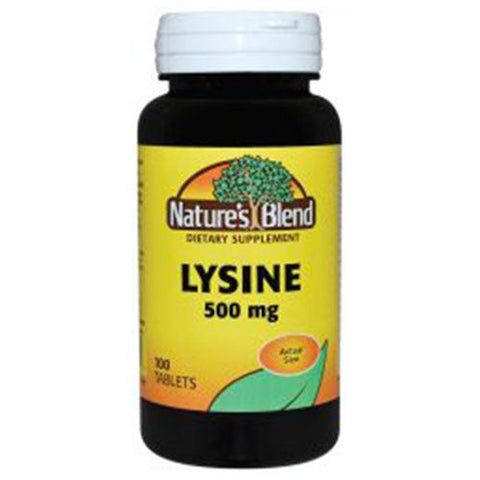 Nature's Blend, Lysine, 500 mg, 100 Tabs Nature's Blend