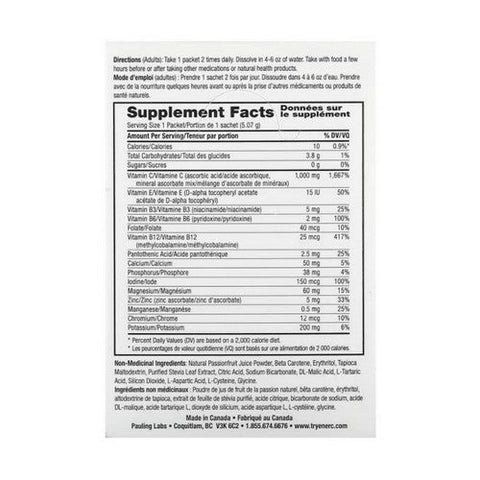 Ener-C, Vitamin C Multivitamin Drink Mix Sugar Free Passion Fruit, 1000 Mg, 30 Packets Ener-C