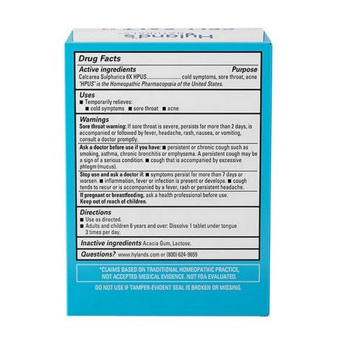 Hylands, Cell Salt 3 Calc Sulph 6x, 100 Tabs Hylands