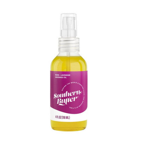 Southern Butter, Massage Oil Rose Lavender, 14.4 Oz Southern Butter