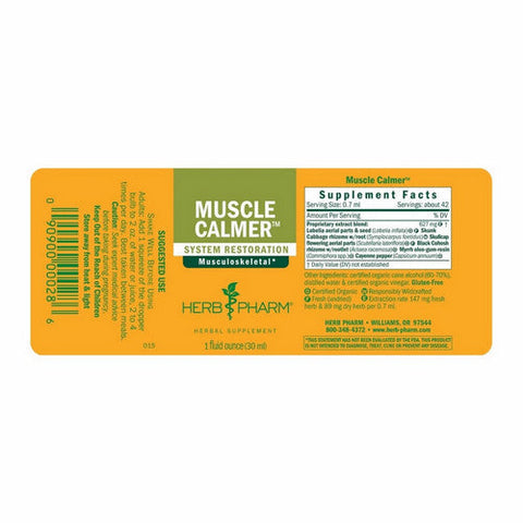 Herb Pharm, Muscle Calmer, 1 Oz Herb Pharm
