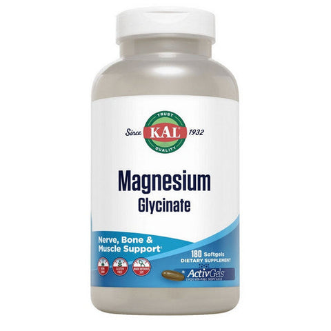 Kal, High Absorption Magnesium Glycinate, 180 Count Kal