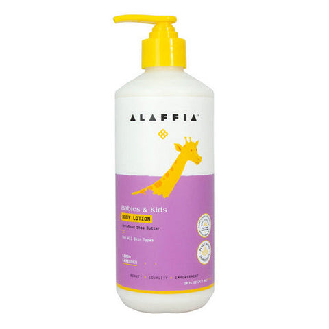 Alaffia, Babies & Kids Body Lotion Lemon Lavender, 16 Oz Alaffia