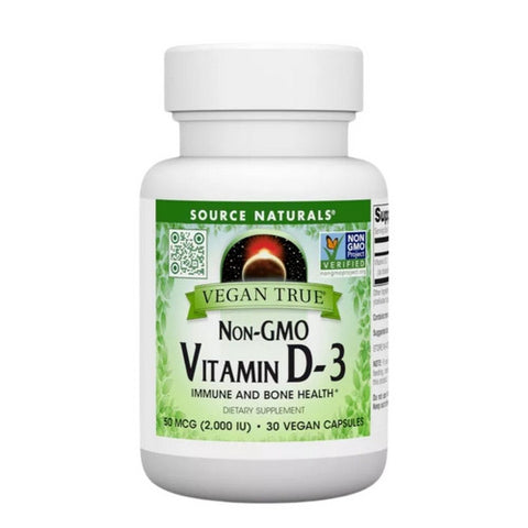Vegan True Non-GMO Vitamin D-3 30 VegCaps by Source Naturals
