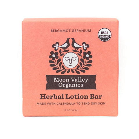 Moon Valley Organics, Herbal Lotion Bar Bergamot Geranium, 1.9 Oz Moon Valley Organics