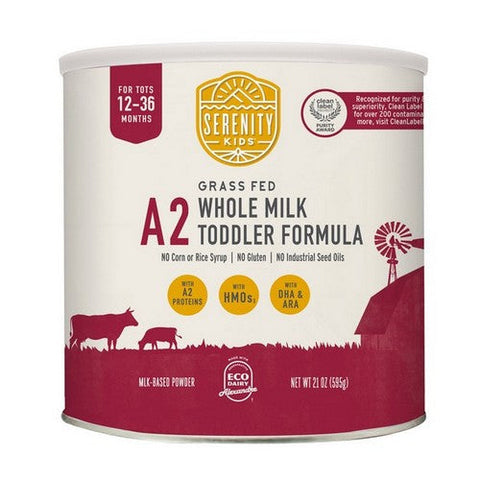 Serenity Kids, Grass Fed A2 Whole Milk Toddler Formula, 21 Oz Serenity Kids