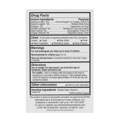 Forces of Nature, Cold & Flu For Kids, 10 Ml Forces of Nature