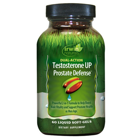 Dual-Action Testosteron UP Prostate Defense 60 Softgels by Irwin Naturals