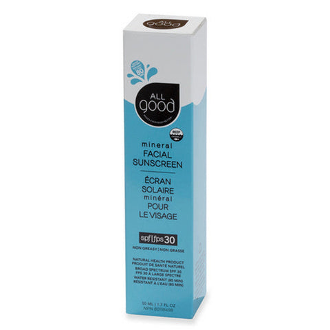All Good, Mineral Facial Sunscreen Lotion SPF 30, 50 Ml All Good