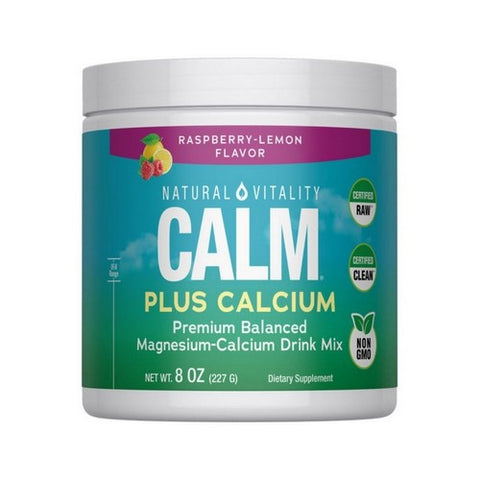 Natural Vitality, Calm Plus Calcium Raspberry-Lemon, Raspberry-Lemon 8 Oz Natural Vitality