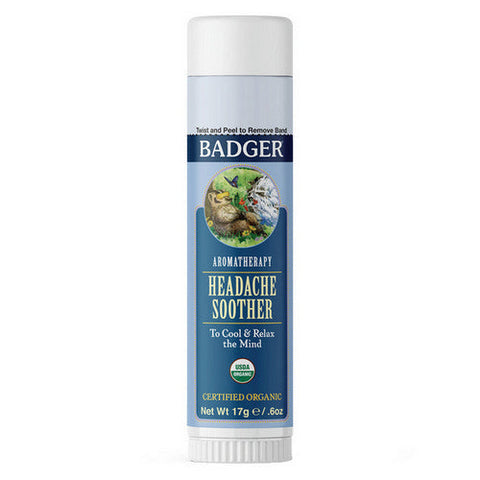 Badger Balm, Headache Soother Stick, .6 Oz Badger Balm