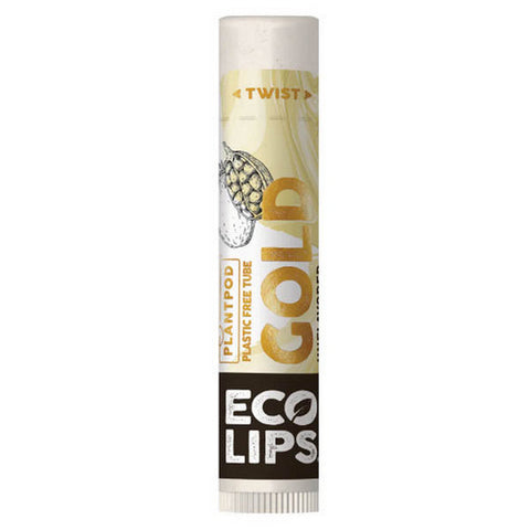 Unflavored Gold Premium Lip Balm 0.15 Oz by Eco Lips