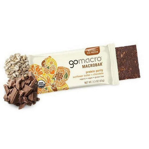 Gomacro, Organic Macrobar Sunflower Butter Chocolate, 12 Count Gomacro