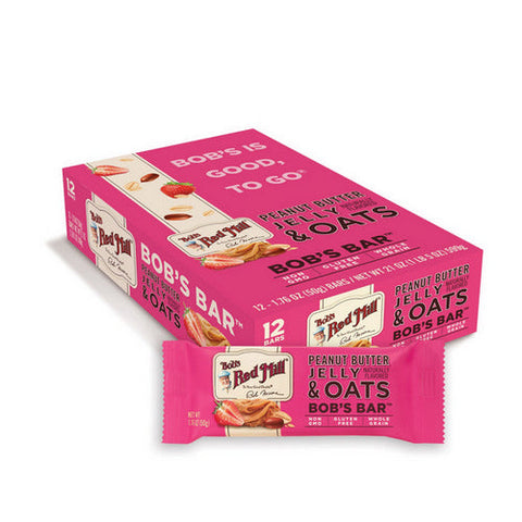 Bobs Red Mill, Peanut Butter Jelly & Oats Better Bar, 12 Bars