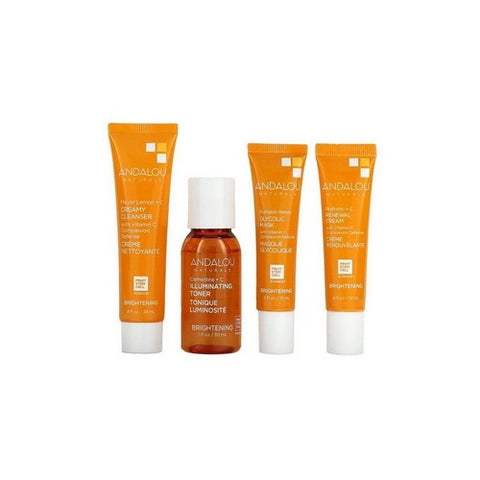 Andalou Naturals, On The Go Essentials The Brightening Routine, 4 Count Andalou Naturals