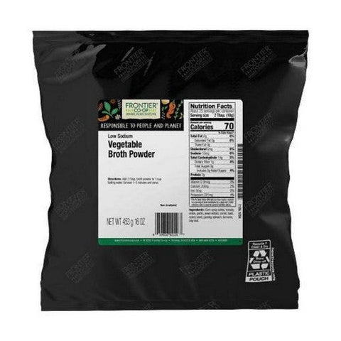 Frontier Coop, Low-Sodium Vegetable Broth Powder, 1 Lb Frontier Coop
