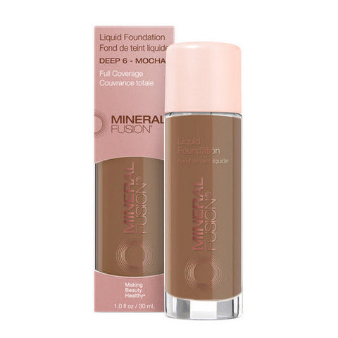 Mineral Fusion, Deep 6 Mocha Liquid Foundation, 1 Oz Mineral Fusion