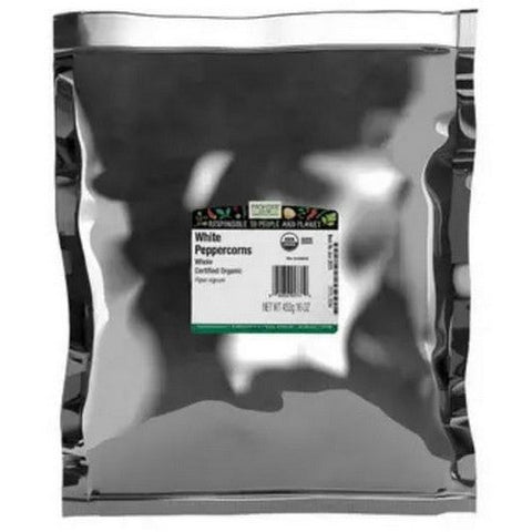 Frontier Coop, Organic White Peppercorns, 1 Lb