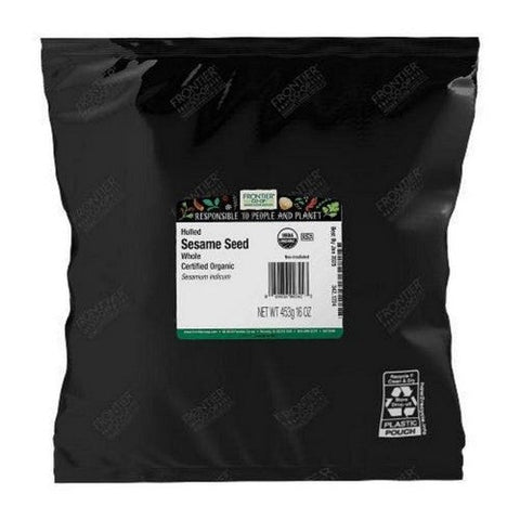 Frontier Coop, Whole Organic Hulled Sesame Seed, 1 Lb Frontier Coop