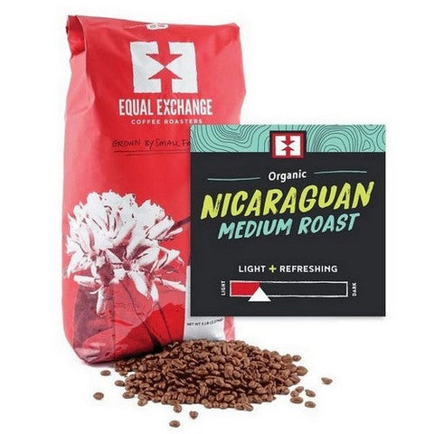 Equal Exchange, Organic Coffee Nicaraguan Whole Bean Coffee, 5 lb Equal Exchange
