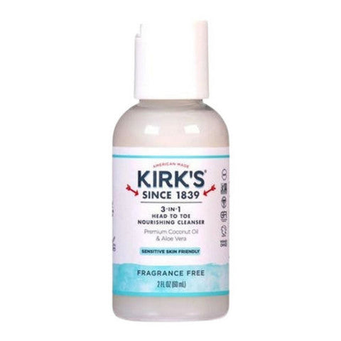 Kirk's Natural Products, 3-In-1 Nourishing Cleanser Fragrance-Free, 2 Oz Kirk's Natural Products